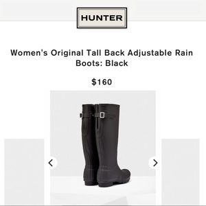 Hunter Original Tall Back Adjustable Rain Boot